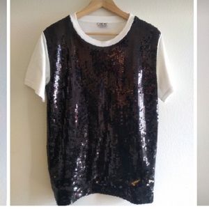 MIU MIU Sequin Embellished Oversized T-shirt Large
